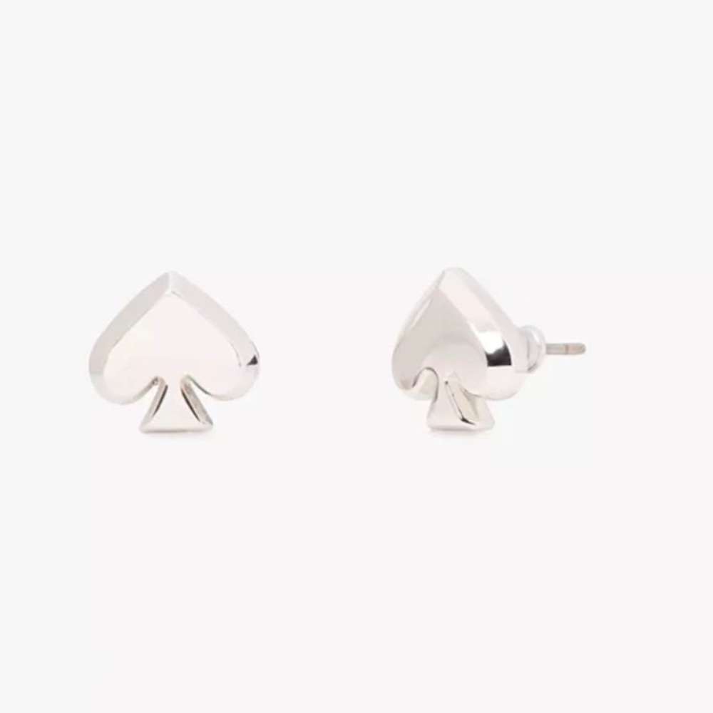 NWT Kate Spade Everyday Spade Metal Studs, Silver